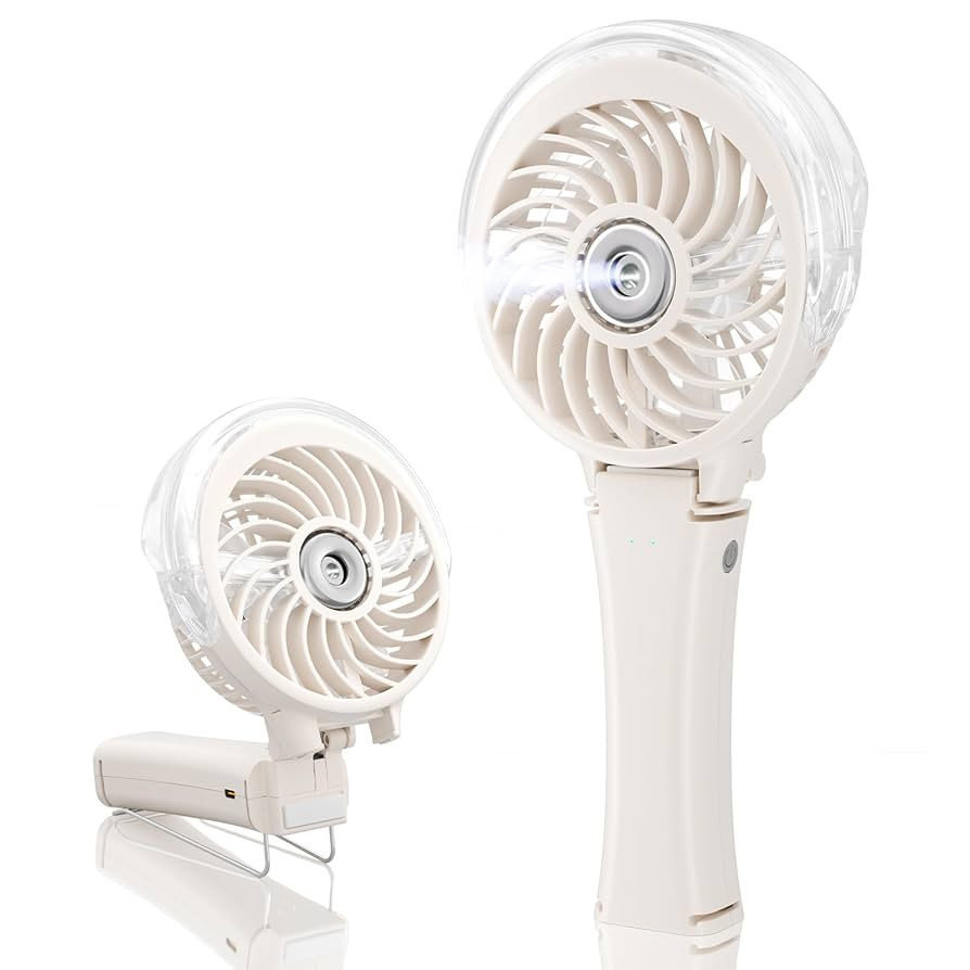 HandFan Upgraded Portable Handheld Misting Fan, Personal Mister Fan Rechargeable, Spray Water Mis... | Amazon (US)