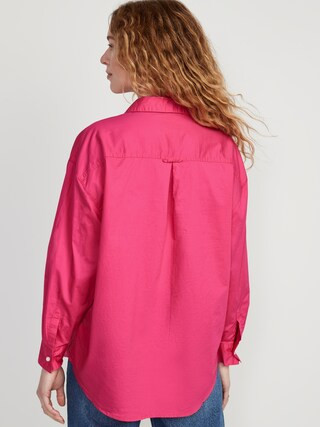 Oversized Poplin Boyfriend Shirt for Women | Old Navy (US)