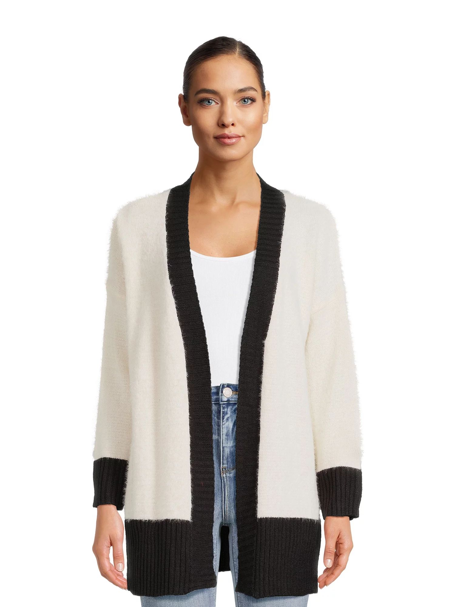 Dreamers by Debut Women's Open Front Cardigan Sweater, Midweight, Sizes XS-XL | Walmart (US)