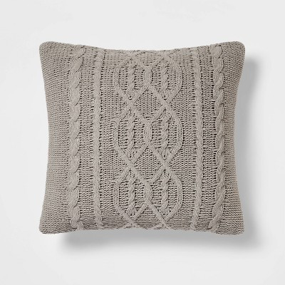 Oversized Cable Knit Chenille Throw Pillow - Threshold™ | Target