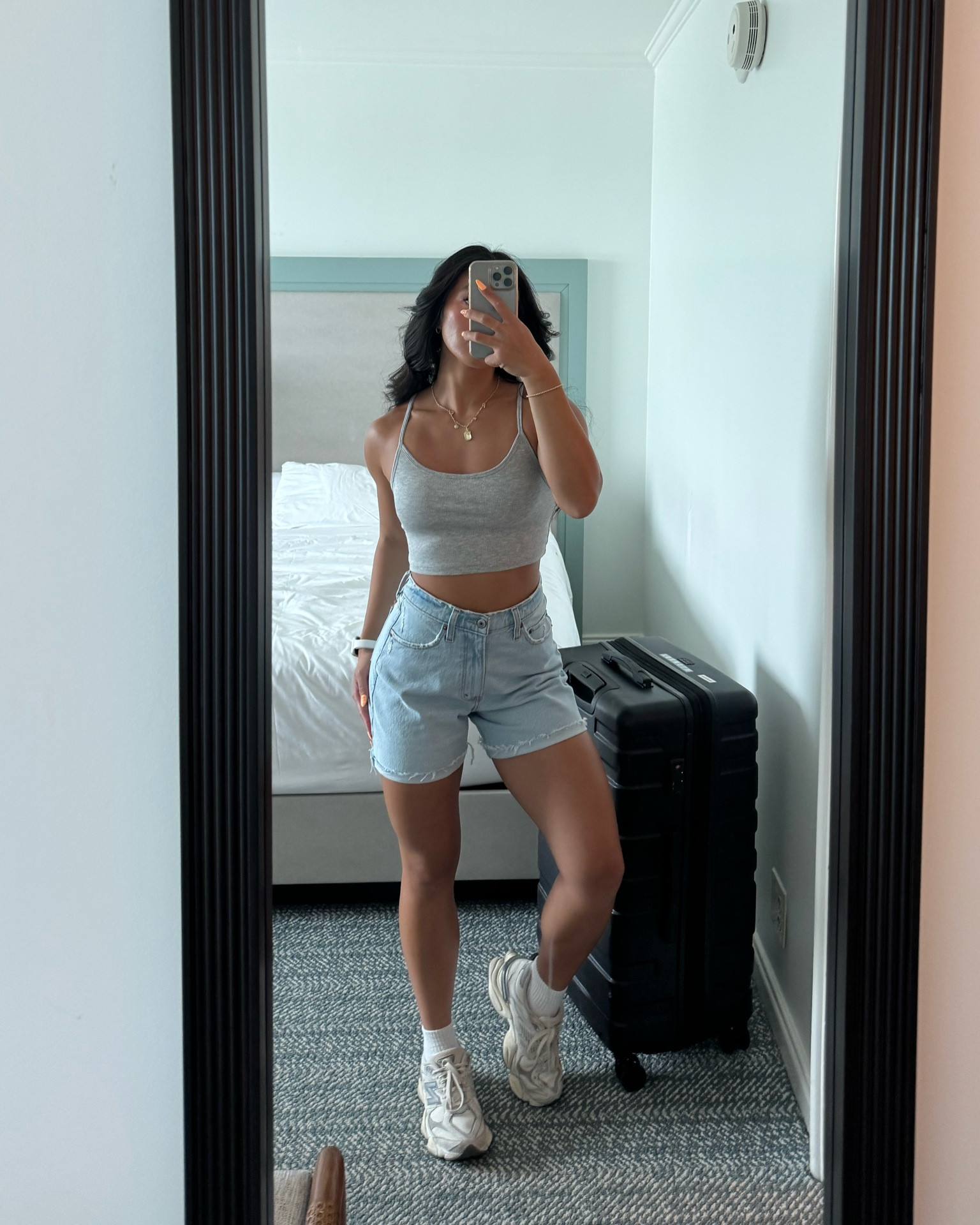 Obsessed with these shorts & I never usually go for longer shorts! They’re soo cute 🩵 I am a size 25

#LTKSeasonal