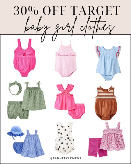 30% off target baby girl clothes, summer clothes for baby girls on sale at target 

#LTKSaleAlert #LTKKids #LTKStyleTip
