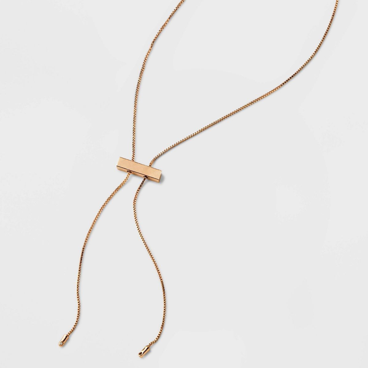 Slider Bar Bolo Tie Quartz Y-Line Necklace - Universal Thread™ Gold | Target