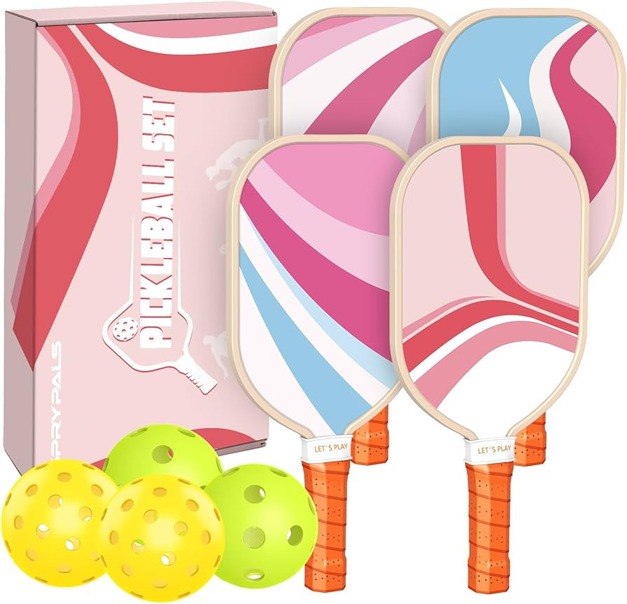 Sprypals Pickleball Paddles,Pickleball Paddles Set of 4 Premium Pickleball Paddle/Fiberglass Pick... | Amazon (US)