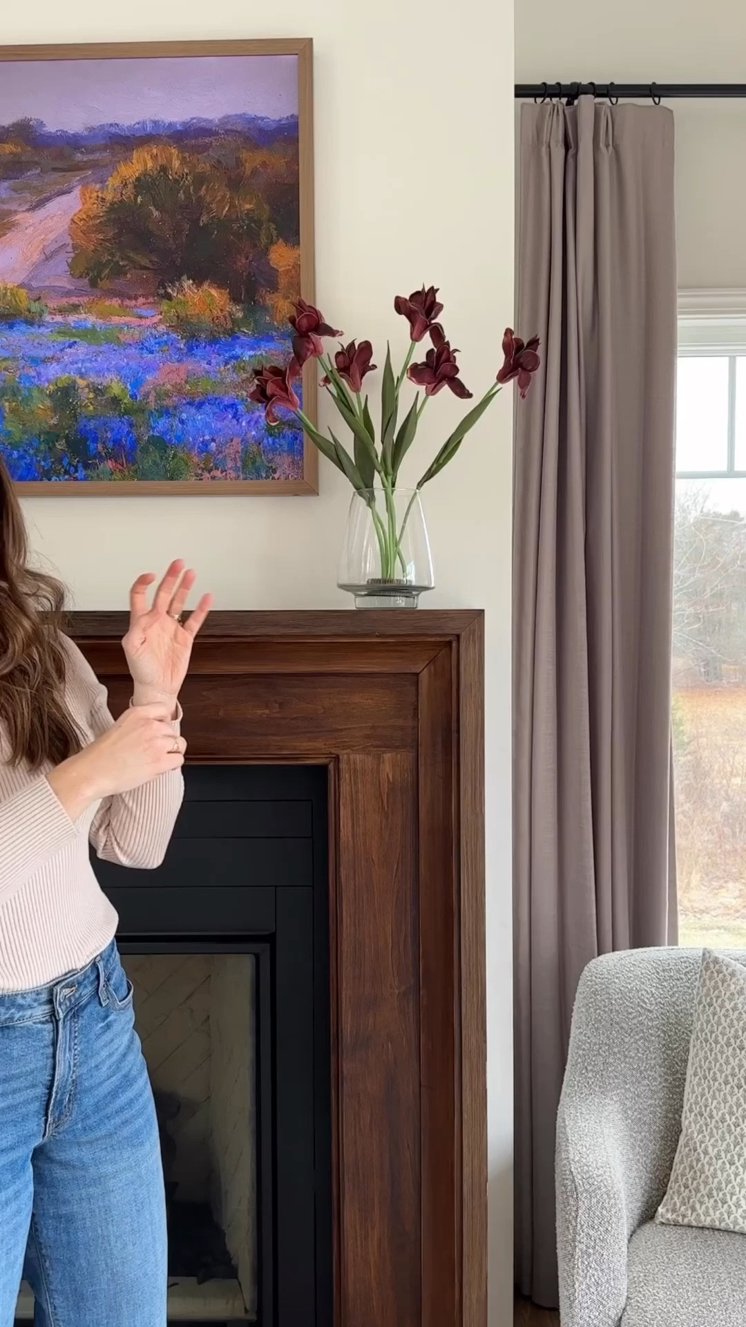 These faux irises are gorgeous! They come in many colors. Shown: fuchsia 