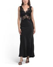 Satin Maxi Dress With Lace Bodice | New Arrivals | | TJ Maxx