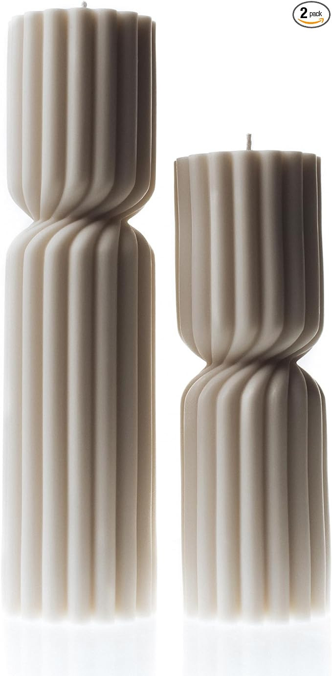 LAWA Spiral Spire Candle - Large Beautiful Handmade Pillar Scented Soy Wax Candle Elegant Bubble ... | Amazon (US)