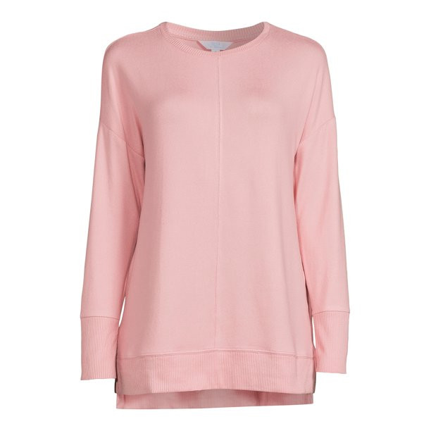 Time and Tru Women's Crewneck Hacci Knit Tunic - Walmart.com | Walmart (US)