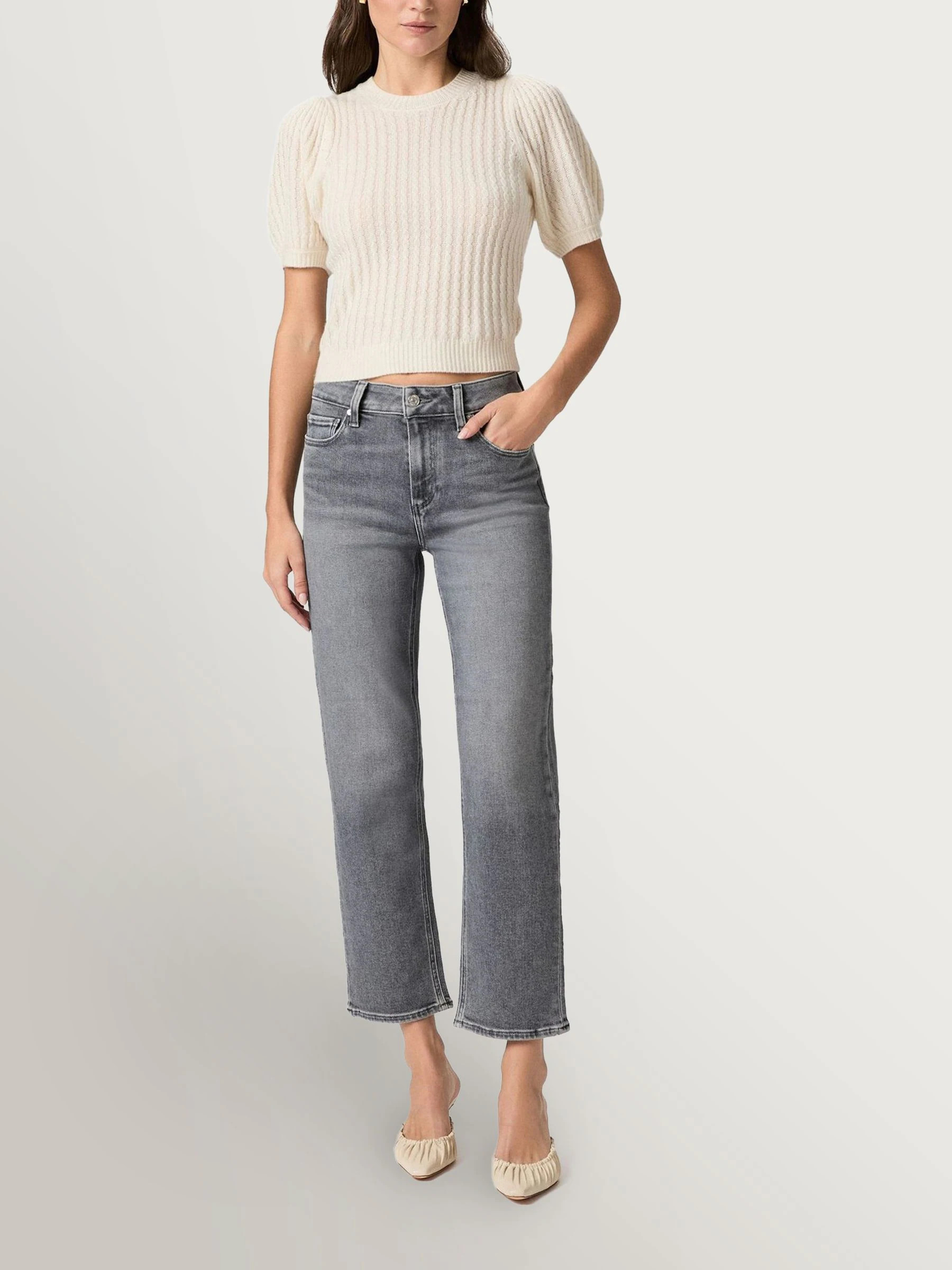 Paige Paige Smokey Grey Mason Ankle 27 Straight Leg Jeans | Next US