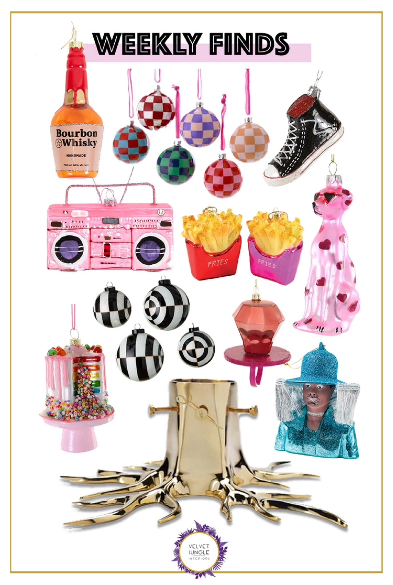 Coolest finds of the week coming at you !
It’s a special two-part Xmas tree decor selection : all the funkiness, all the pop culture, all the glam you need to make your tree extra special this year 

#weeklyfinds #homedecor #xmas #christmas #ornaments #holidaydecor
@liketoknow.it #liketkit 
https://liketk.it/4q5H1

#LTKhome #LTKHoliday #LTKSeasonal