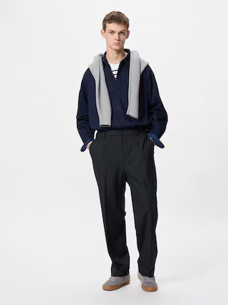 Men's Pleated Wide Pants Navy 2XL UNIQLO US | UNIQLO (US)