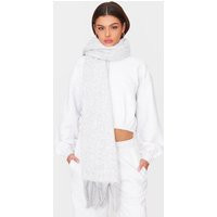 Grey Soft Tassel Blanket Scarf | PrettyLittleThing US