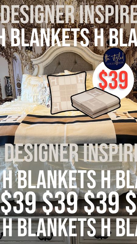✨ Cozy up this winter with a Hermes "H" blanket from The Styled Collection. With a wide selection of colors, styles, and materials to choose from, we have the perfect blanket for everyone. And right now, our blankets are on sale, so don't hesitate! Find the perfect gift or treat yourself! 

H Blankets | Hermes Inspired | Hermes Home | Cozy Blankets | Blankets Under $50 | Designer Inspired | H Avalon Throw | Bedroom Decor | Living Room decor | Budget friendly | Gift ideas | gifts for her | gifts for him | Black Friday sale | cyber Monday sale 

#LTKGiftGuide #LTKhome #LTKCyberweek