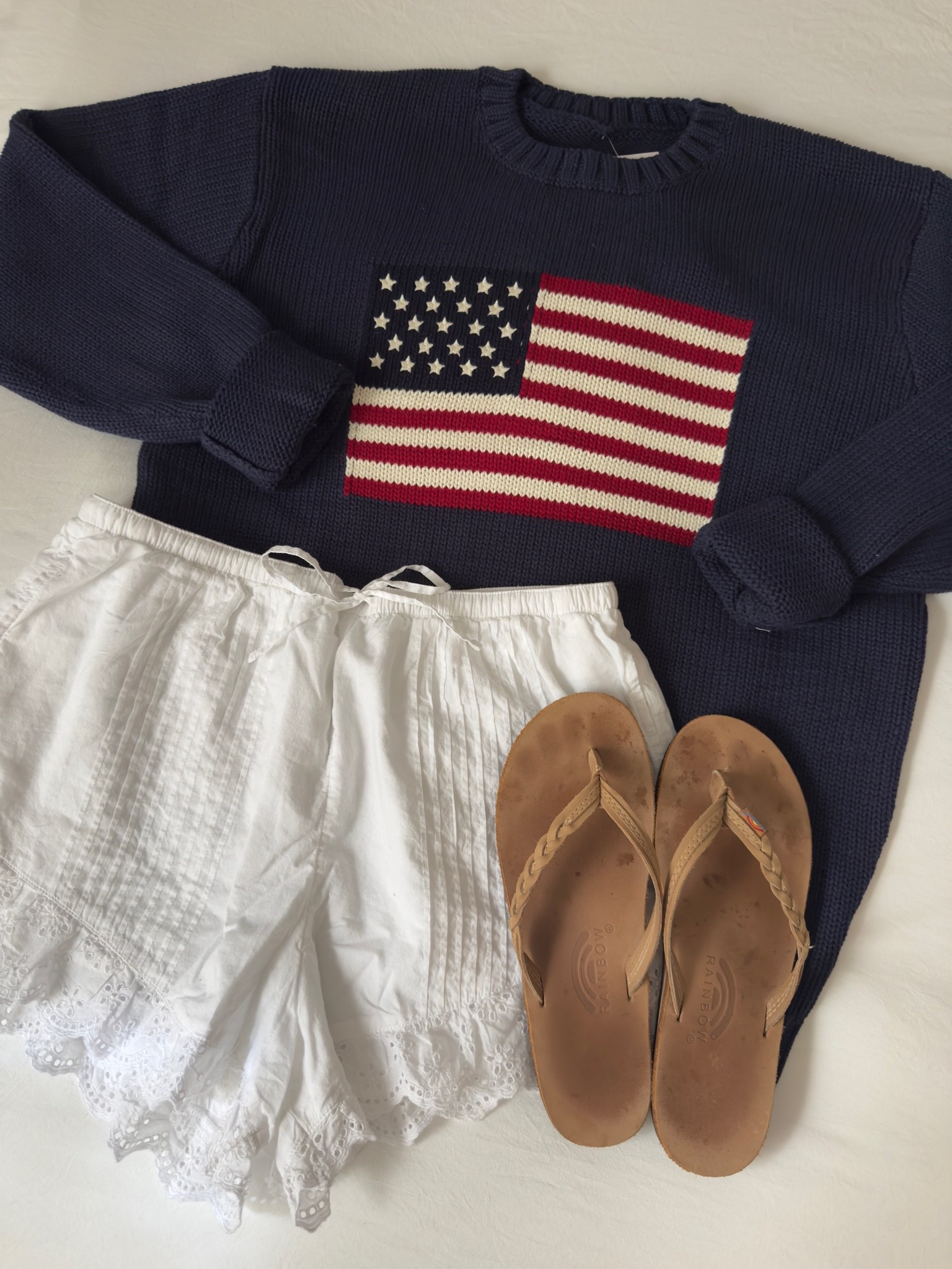4th of July Outfit Idea - Women

#summer #flagsweater #coastal #inspo #abercrombie

#LTKSeasonal