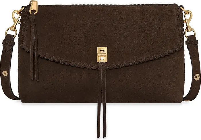 Rebecca Minkoff Darren Top Zip Suede Shoulder Bag | Nordstrom | Nordstrom