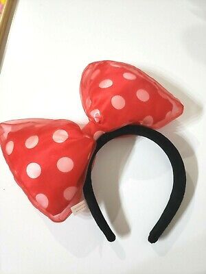 " Red " Tokyo Disney Resort  Headband Minnie Mouse Chiffon Ribbon TDS TDL TDR | eBay AU