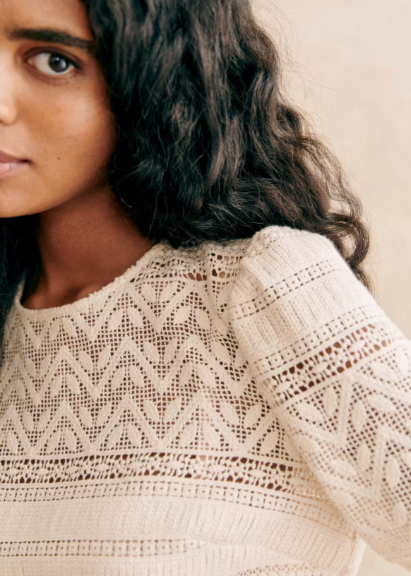 Blouse Philoe - Ecru - Coton Biologique - Sézane | Sezane Paris