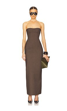 Helsa The Linear Suiting Dress in Cocoa Melange from Revolve.com | Revolve Clothing (Global)