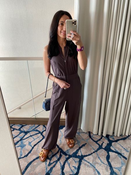 Vacation outfit. Spring outfit  Jumpsuit is a great one to dress up or down. The material is a lightweight athleisure type and doesn’t really wrinkle, so it is a great option for travel. I have and love the plain wide leg style of this jumpsuit from last year too. This new option has utility pockets and drawstrings at the ankles to also wear them cinched like joggers. Currently on sale for 25% off. Size down if in between; I am also in the petite at 5’4. 


Follow my shop @ahintofglameveryday on the @shop.LTK app to shop this post and get my exclusive app-only content!

#liketkit #LTKtravel #LTKover40 #LTKsalealert
@shop.ltk
https://liketk.it/4EJ68

#LTKsalealert #LTKover40 #LTKtravel