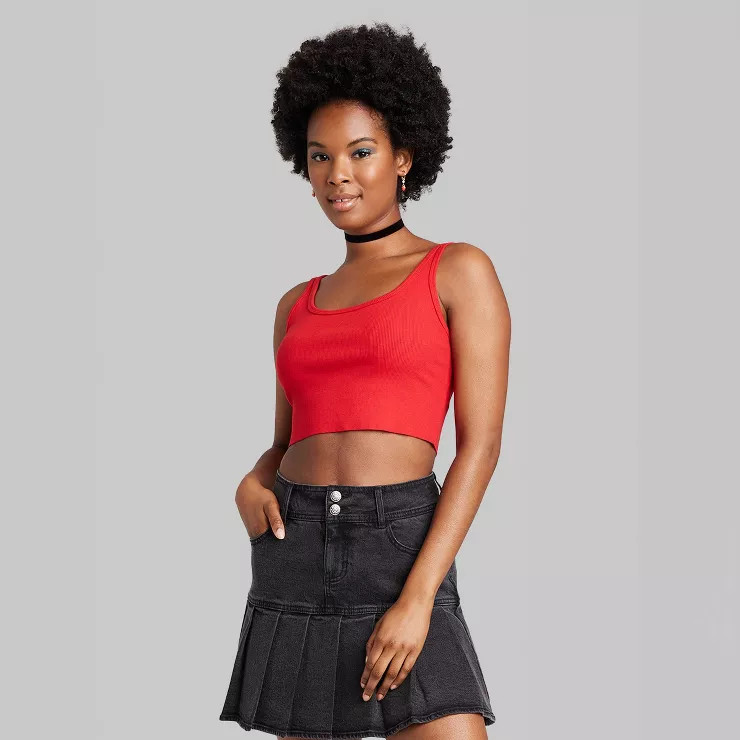 Women's Slim Fit Cropped Tiny Tank Top - Wild Fable™ | Target