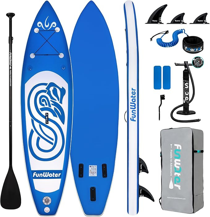 FunWater 8'/10'/10'6"/11'6" Inflatable Stand Up Paddle Board with Premium SUP Paddleboard Accesso... | Amazon (US)