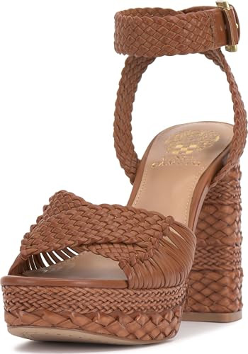 Vince Camuto Women's Pessa Woven Platform Sandal, Caramello, 8 | Amazon (US)