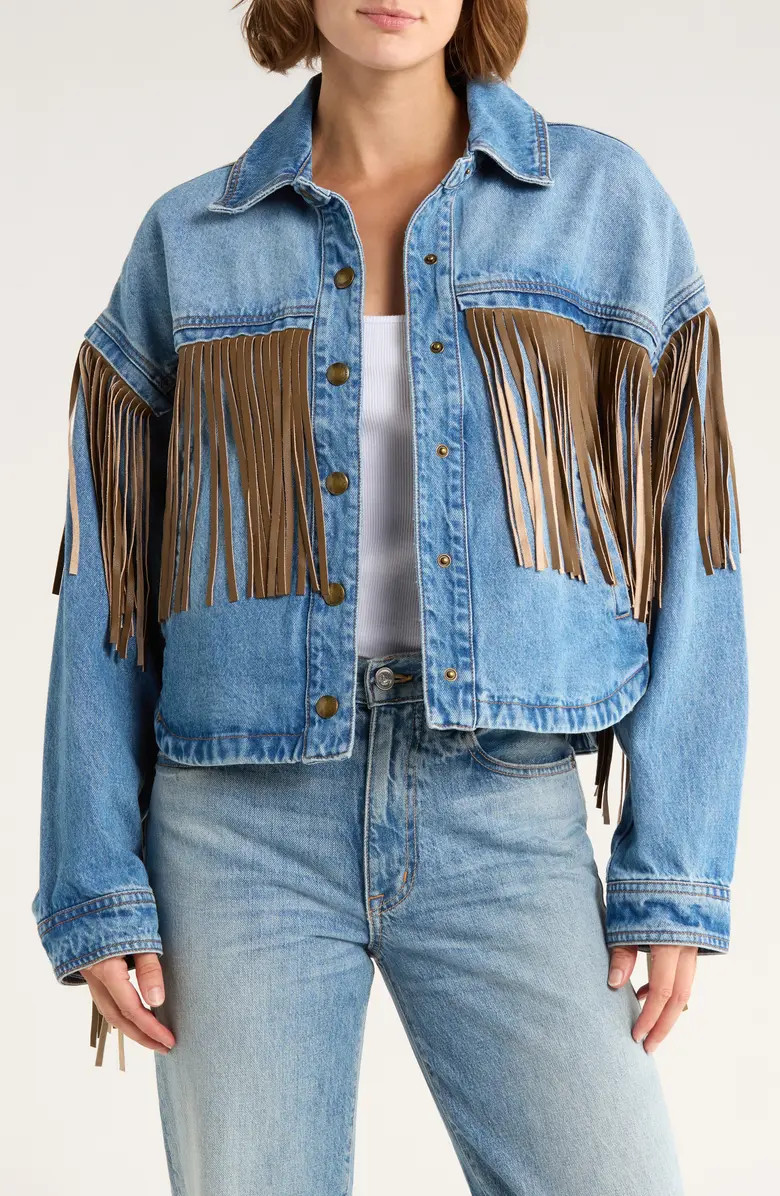 Western Fringe Denim Jacket | Nordstrom Rack