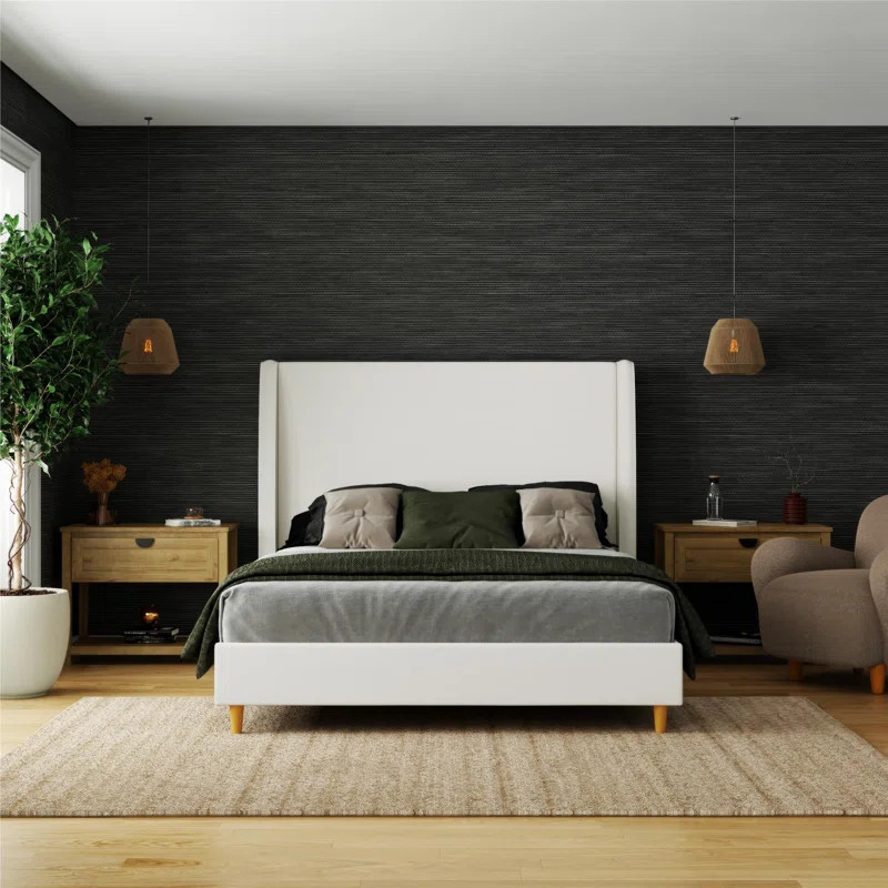 Tess Queen Upholstered Wingback Bed | Wayfair North America