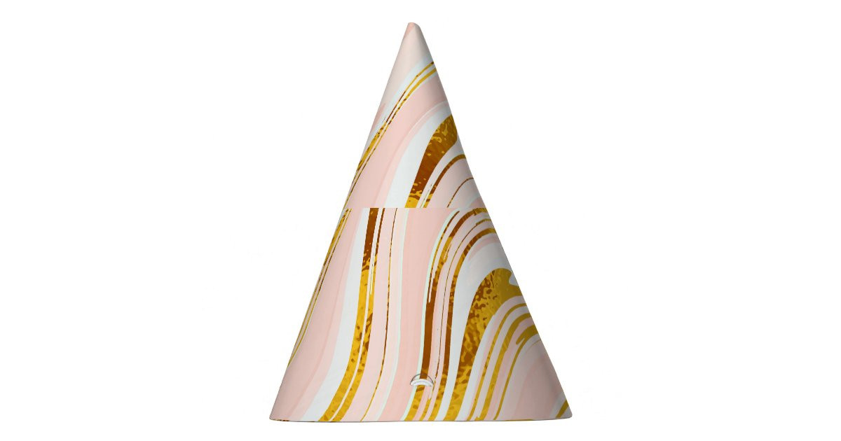 Gold Pink Marble: Luxurious Design. Party Hat | Zazzle | Zazzle