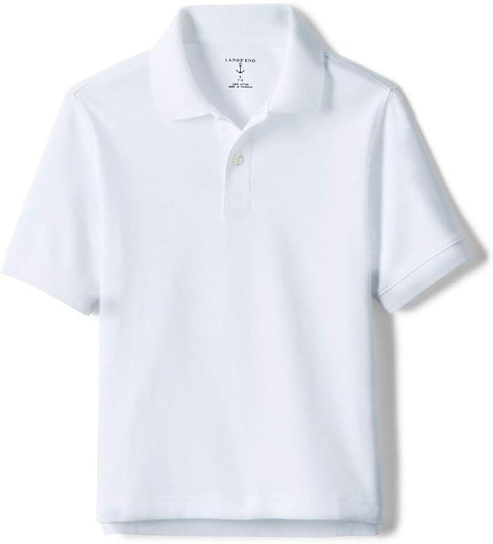 Lands' End School Uniform Little Kids Short Sleeve Interlock Polo Shirt | Amazon (US)