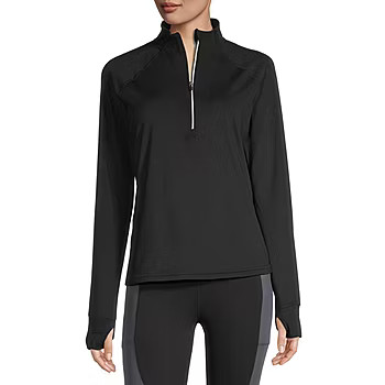 Xersion Womens Long Sleeve Quarter-Zip Pullover | JCPenney