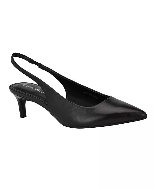 Calvin Klein Women's Dainty Kitten Heel Slingback Pumps - Macy's | Macy's