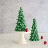 Green Christmas Tree Candle Set Of 2 Winter Woodland Wedding, Dinner Party Wedding Reception Table C | Etsy (US)