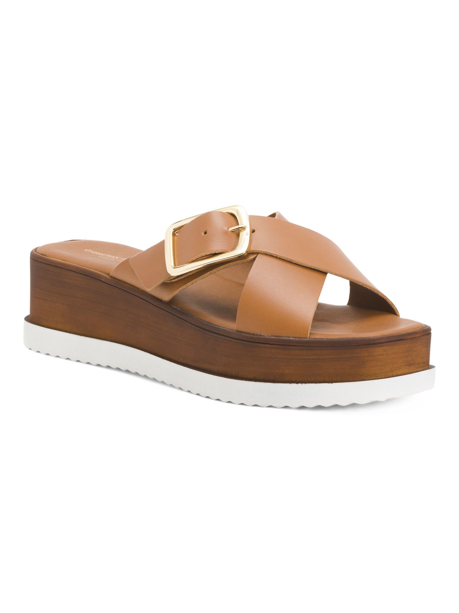 Made In Italy Tax Cross Band Sandals | TJ Maxx
