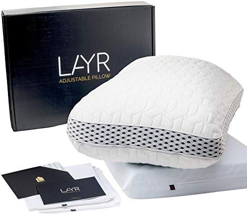 LUXOME LAYR Adjustable Firmness & Loft Pillow - Completely Customizable - Memory Foam - Cooling B... | Amazon (US)