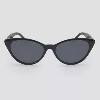 Women's Plastic Cateye Sunglasses - A New Day™ Black | Target