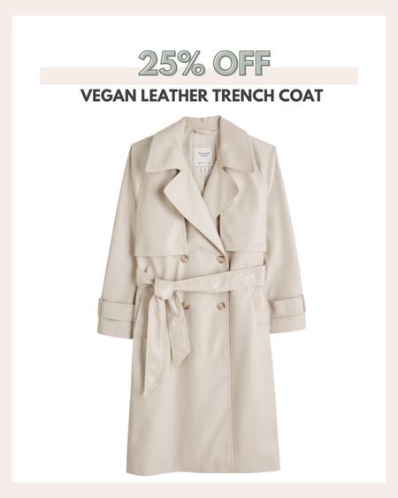 This is the prettiest vegan leather trench coat! 25% off in the spring sale right now! Click on the item you want to shop and then click copy code before clicking shop now. Paste the code in at checkout! 

#LTKSale #LTKFind