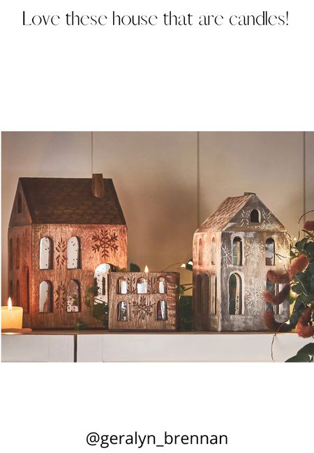 These houses that are candles are perfect for holiday styling .

#LTKHoliday #LTKhome