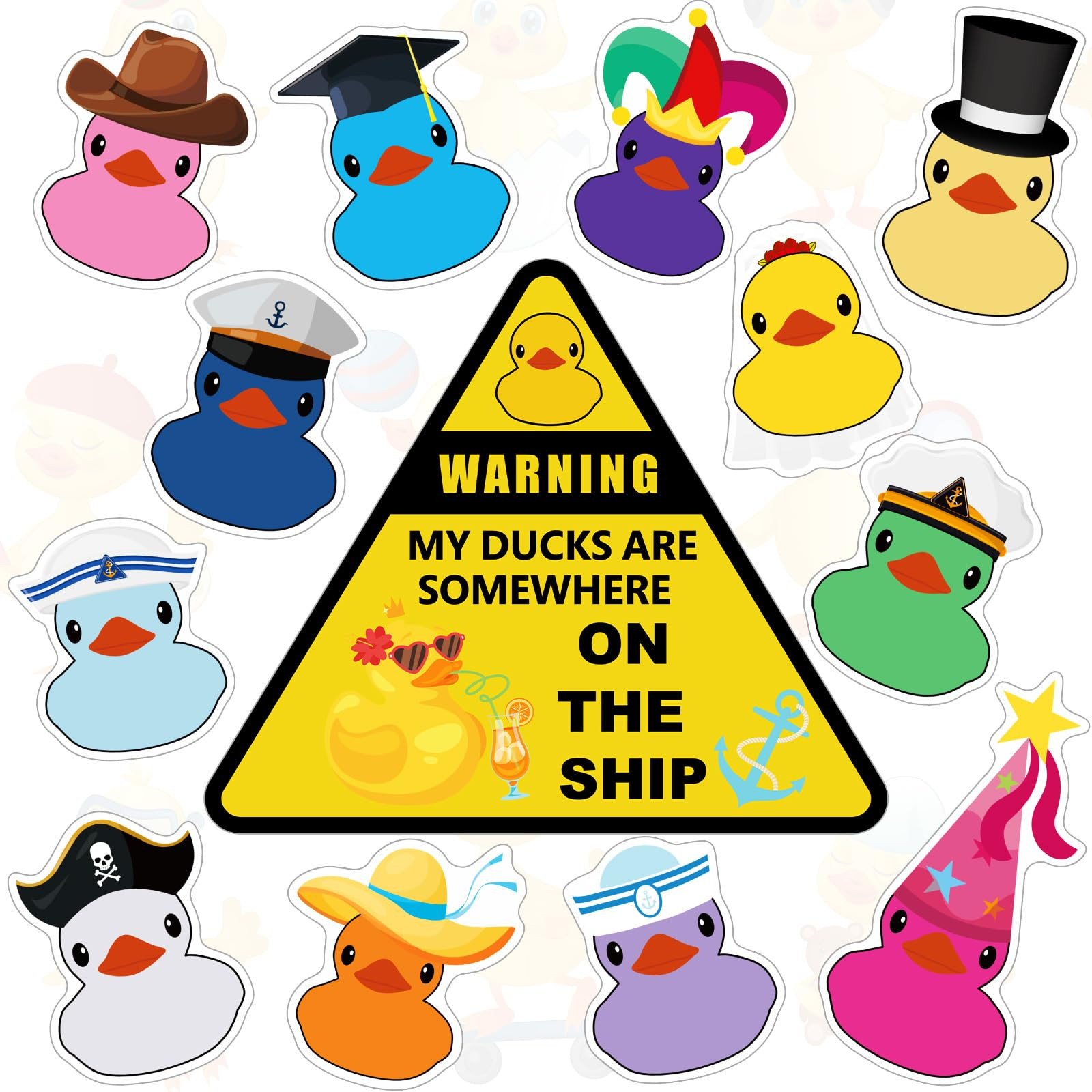 Hoteam 13 Pcs Duck Cruise Door Magnet Fun Themed Duck Cruise Door Decorations Decorative Magnetic... | Amazon (US)