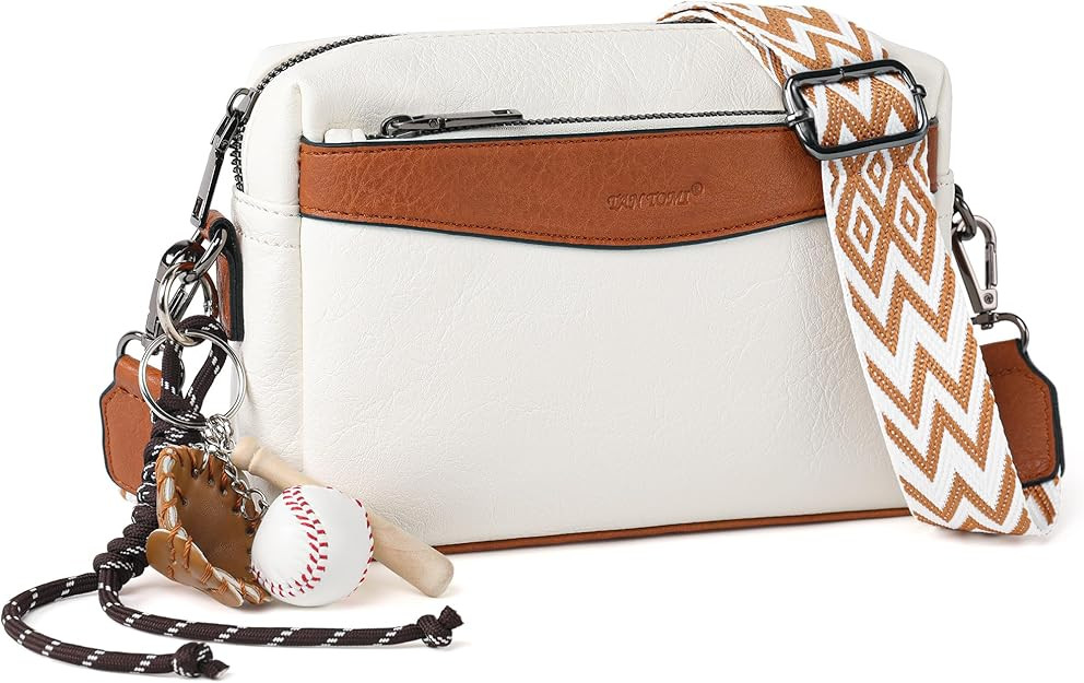 TANTOMI Small Crossbody Bags for Women, Triple Zip Crossbody Purse Cell Phone Shoulder Bag Handba... | Amazon (US)