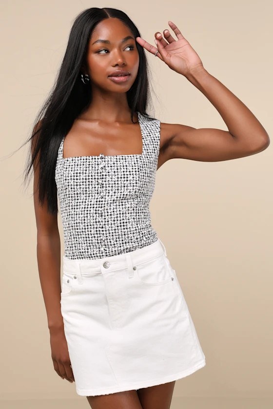 Malibu White Denim Mini Skirt | Lulus