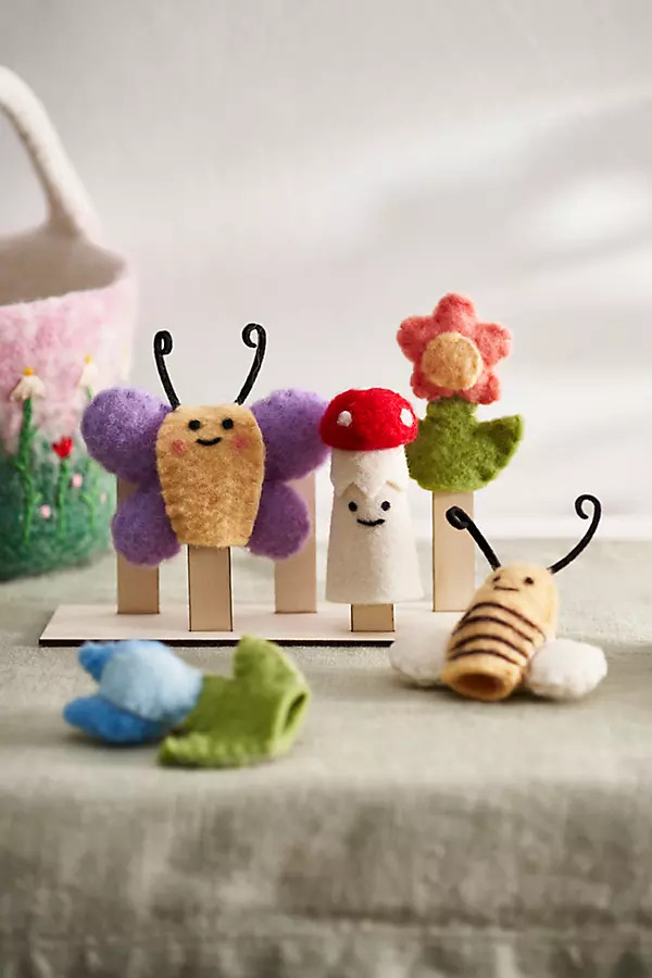 Felt Critter Finger Puppets, Set of 5 | Anthropologie (US)