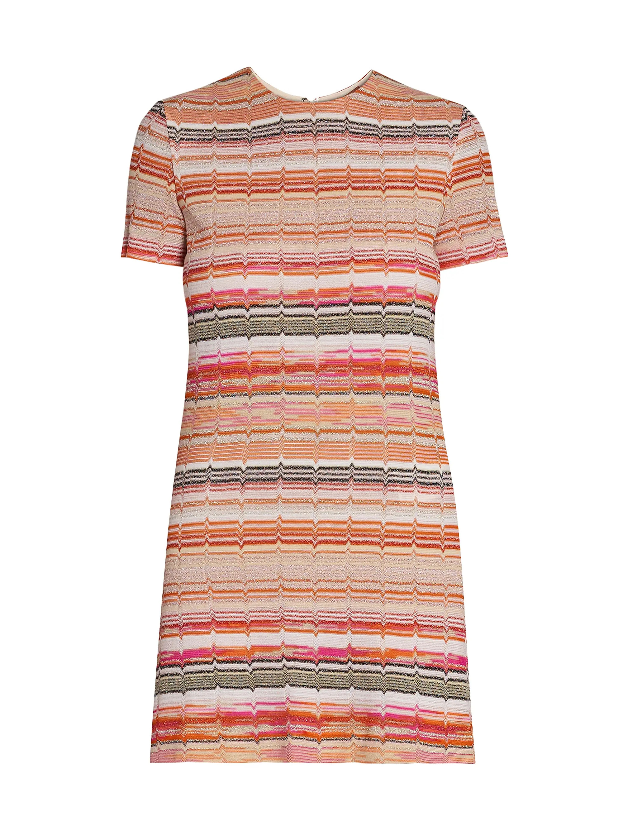 Missoni Striped Metallic Knit Crewneck Minidress | Saks Fifth Avenue | Saks Fifth Avenue