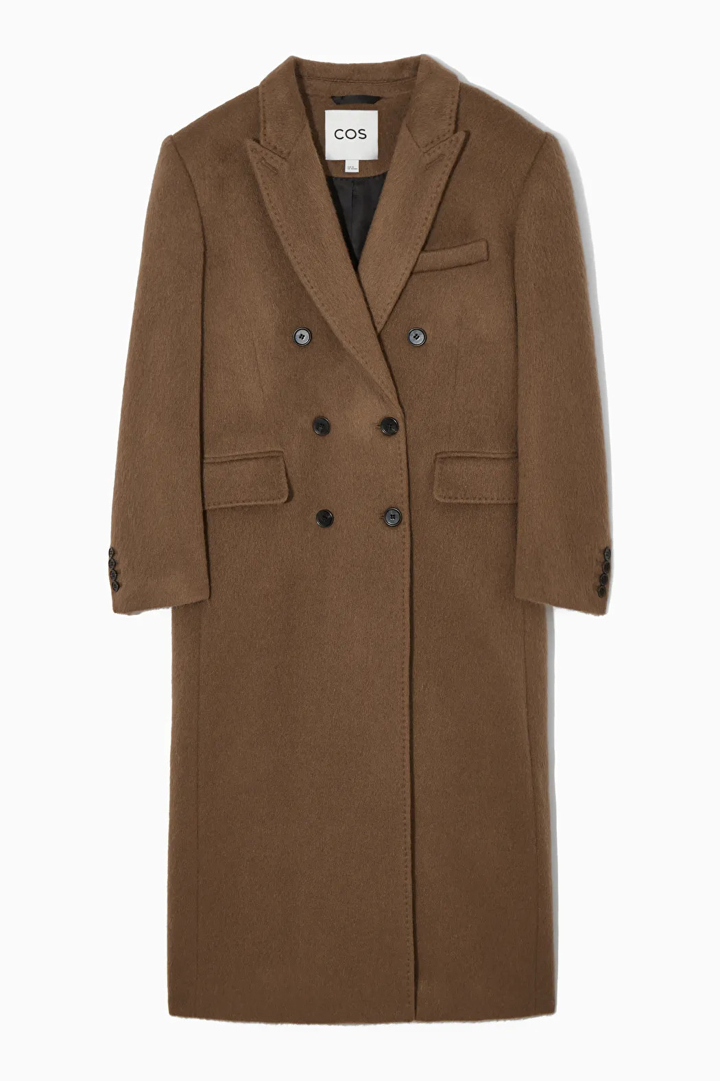 OVERSIZED DOUBLE-BREASTED WOOL COAT - CAMEL - COS | COS UK