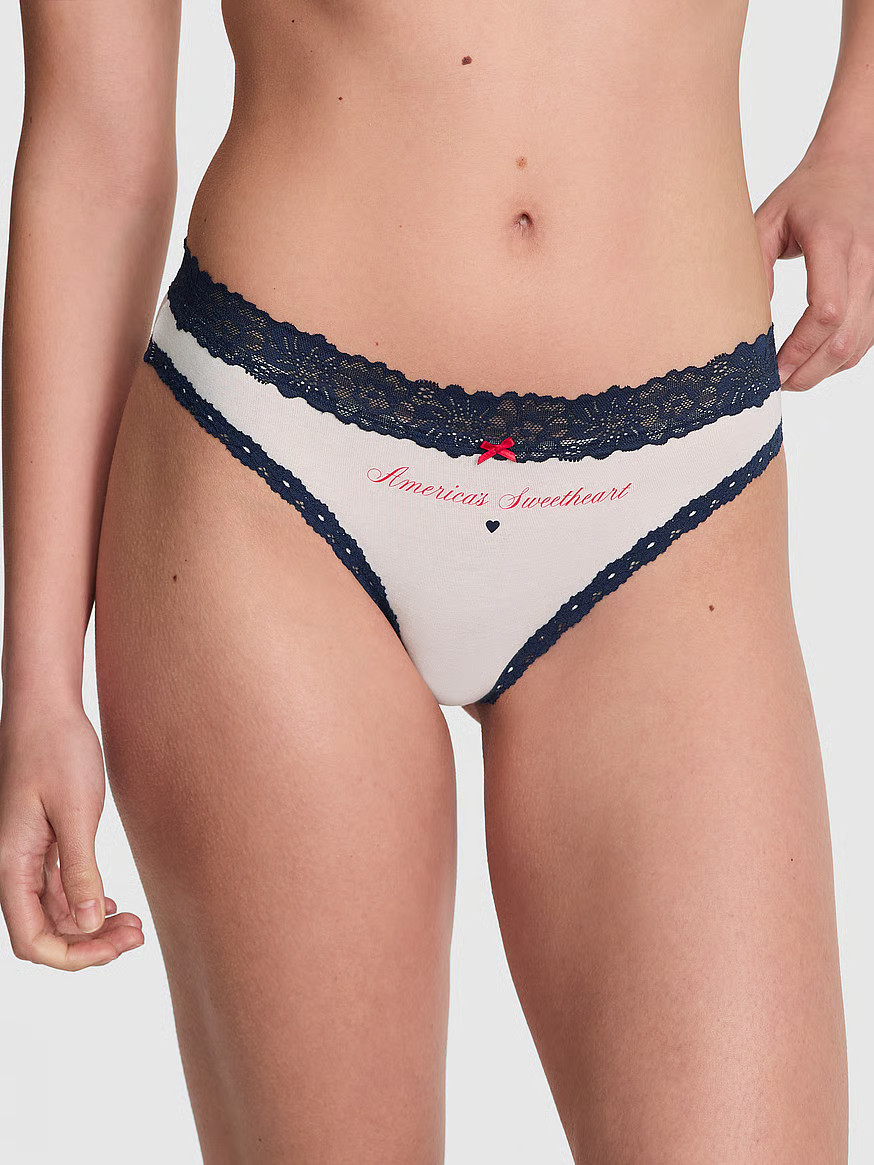 Cotton Lace-Trim Cheeky Panty | Victoria's Secret (US / CA )
