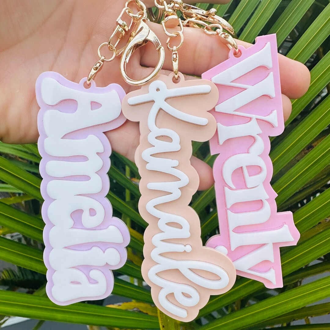 Personalized Acrylic Name Tag, Backpack Name Tag, Lunch Box Name Tag, Diaper Bag Name Tag, Cheer ... | Etsy (US)
