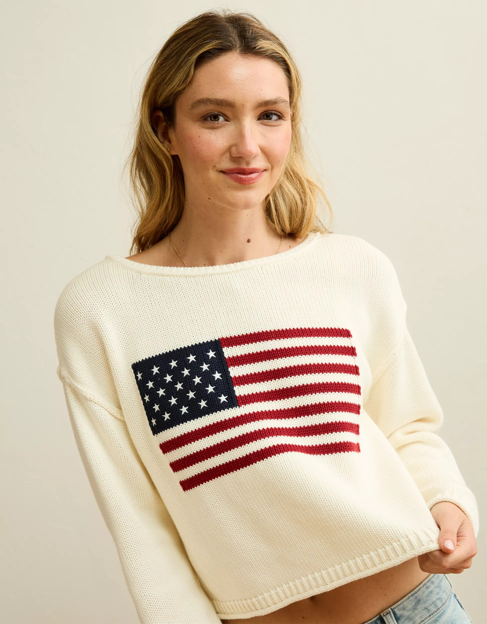 AE American Flag Graphic Sweater | American Eagle Outfitters (US & CA)