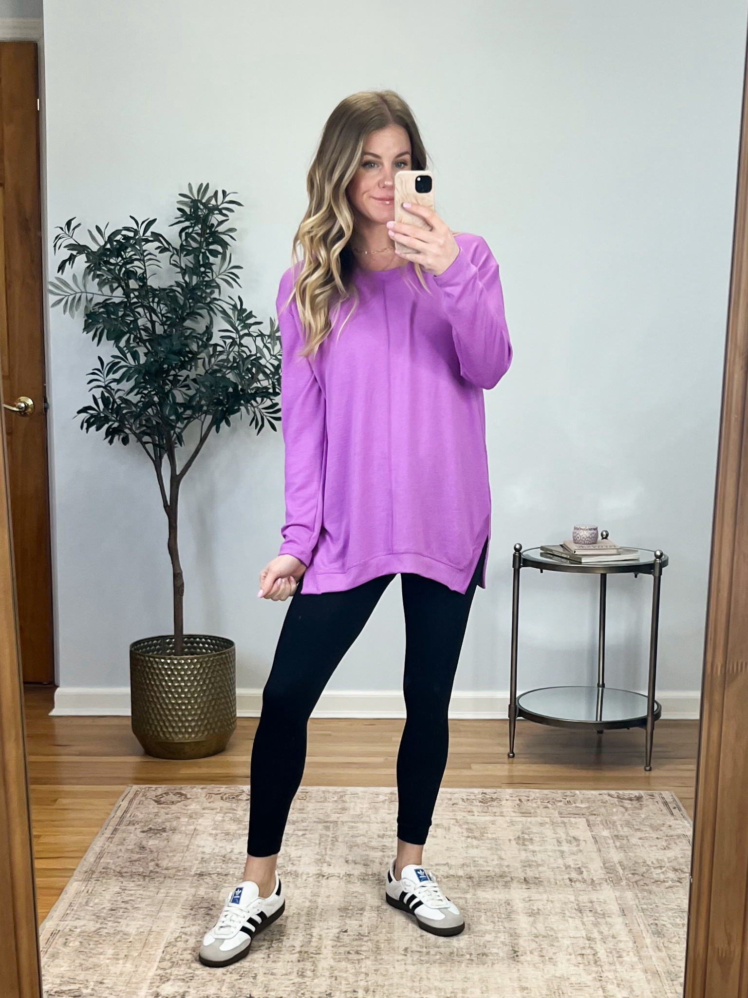 Walmart spring finds.   Super cute legging friendly top for spring! Wearing size small

#LTKfindsunder50 #LTKsalealert #LTKSeasonal