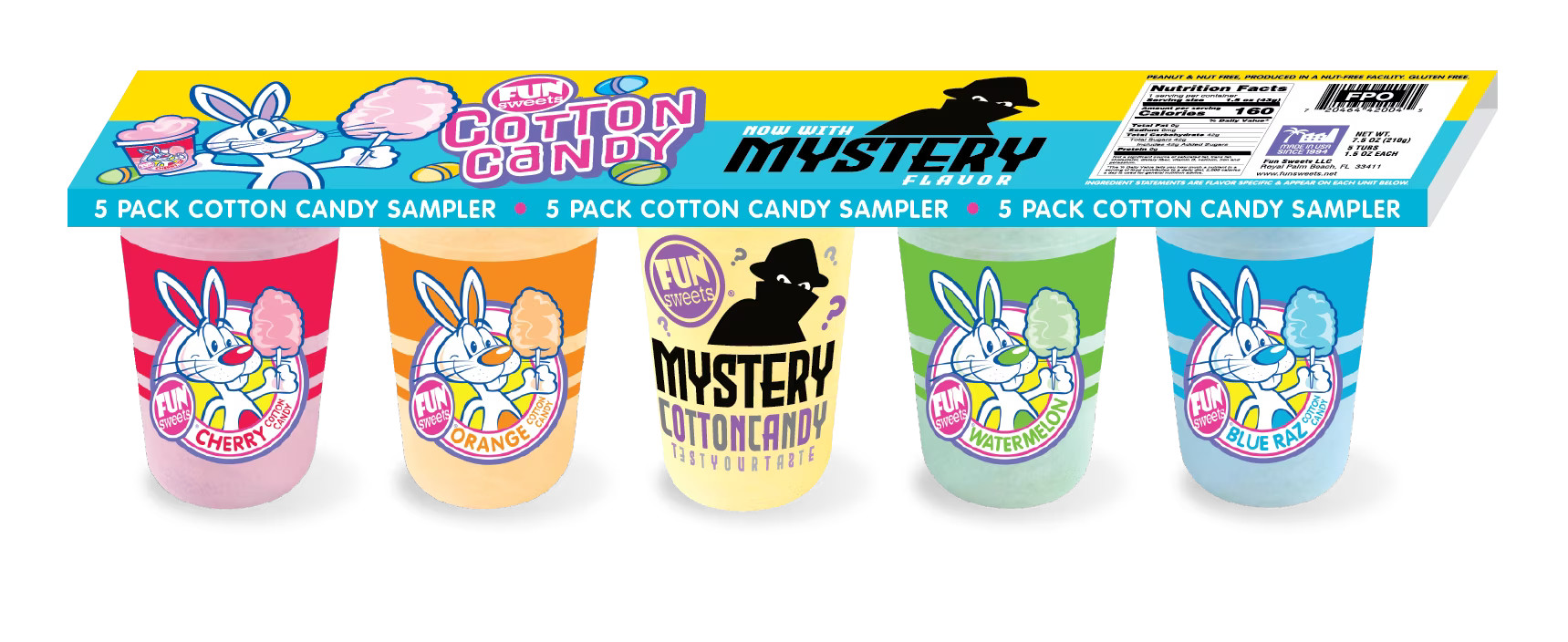 Fun Sweets Brand Easter Cotton Candy Sampler Gluten Free & Peanut Free | Walmart (US)