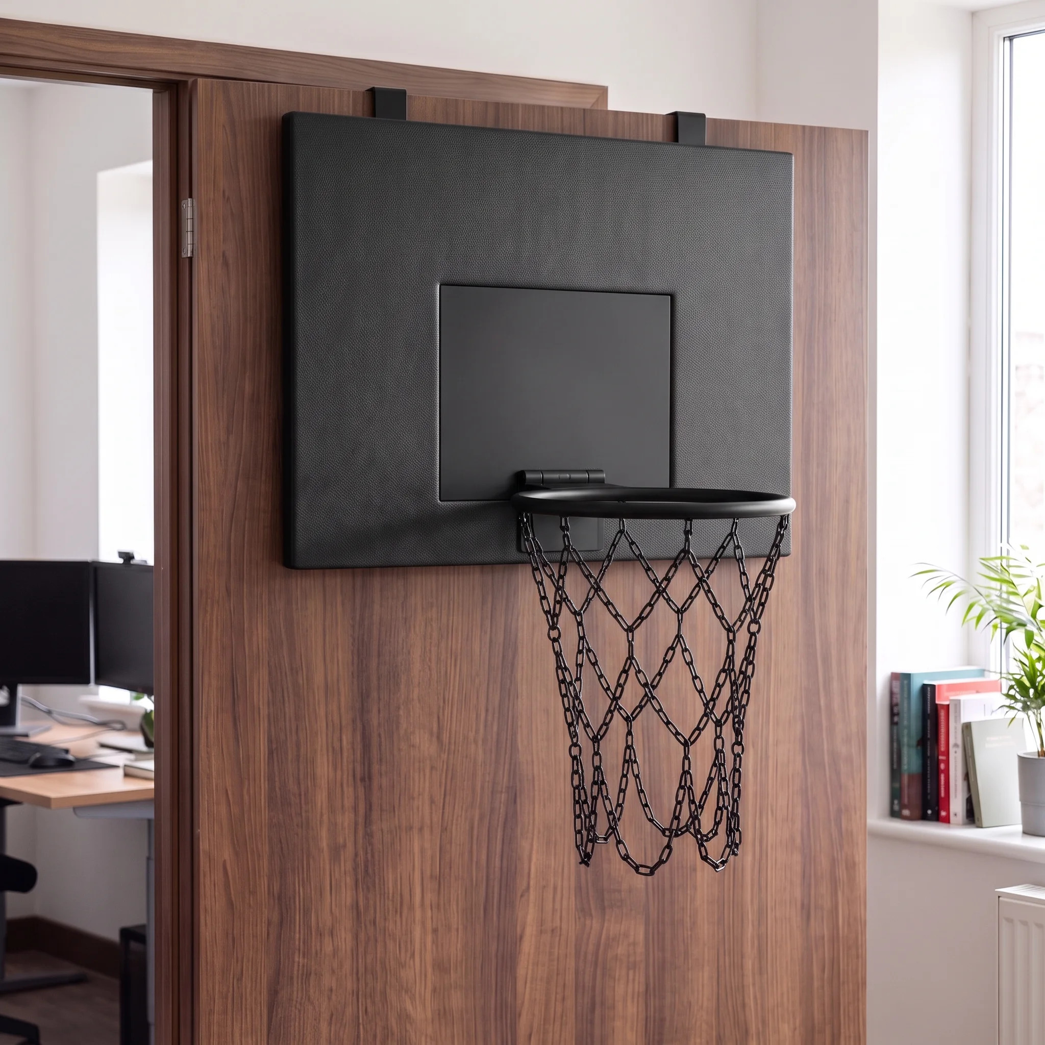 Marble Cultures Premium Leather Basketball Hoop | Indoor Wall Mounted Basketball Goal | Over the Door Hoop | Wayfair | Wayfair North America